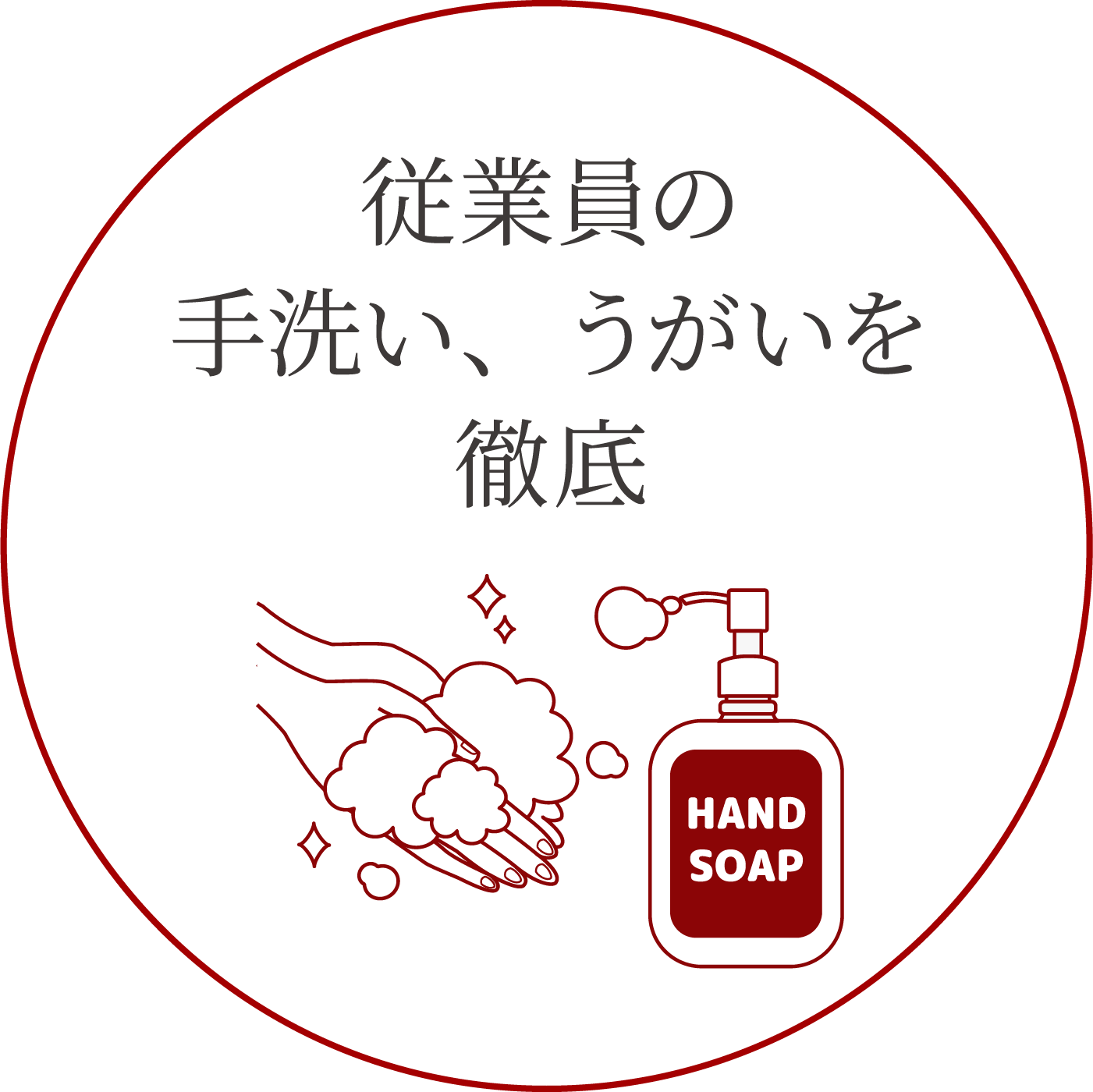 従業員の手洗い・うがいの徹底